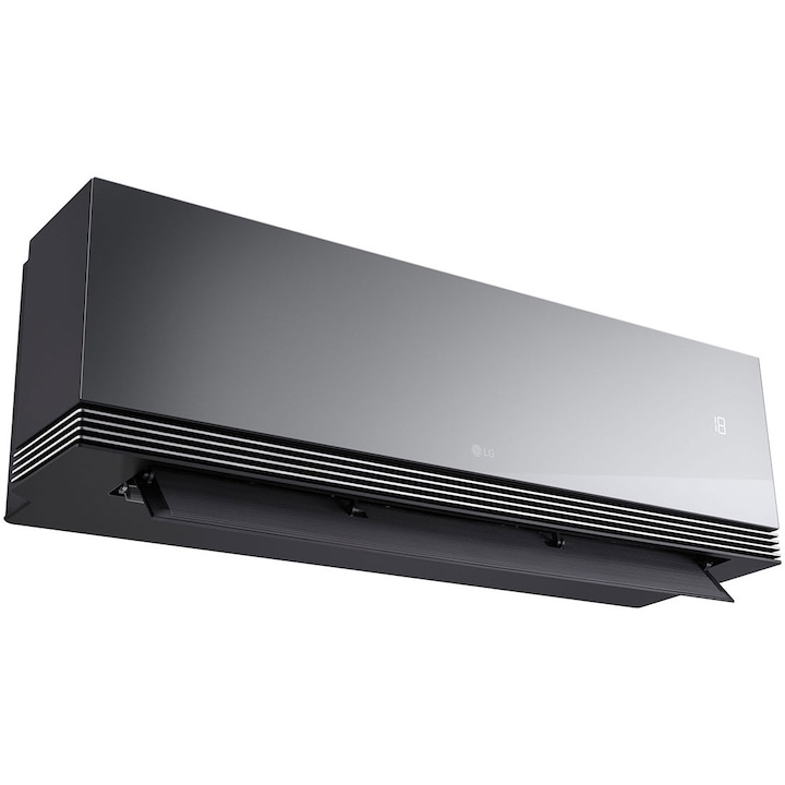 Aer conditionat LG Artcool AI Air Mirror, 12000 BTU, Wi-Fi,A+++/ A+++ AI AIR, DualCool Inverter, Heat Pump, Plasmaster Ionizer, All Cleaning, AA12SP.NS1/AA12SP.U18, Negru