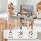 Set de joaca gratar din lemn pentru copii – jucarie BBQ realista cu accesorii si alimente – de la 3 ani – perfect pentru jocuri de rol si micii bucatari