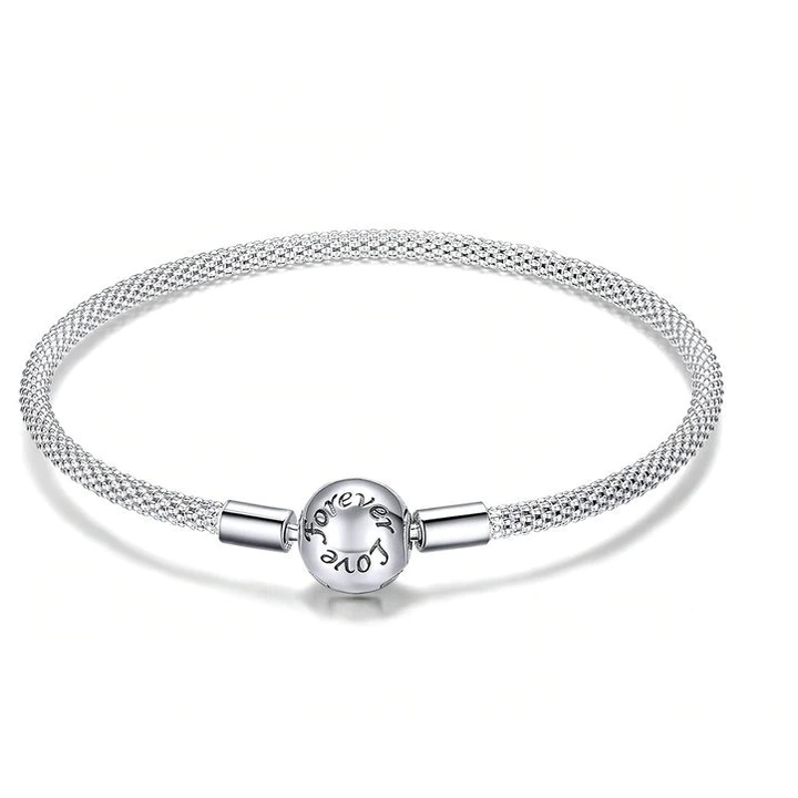 Bratara Bamoer din argint, 19 cm, design sarpe, elegantă