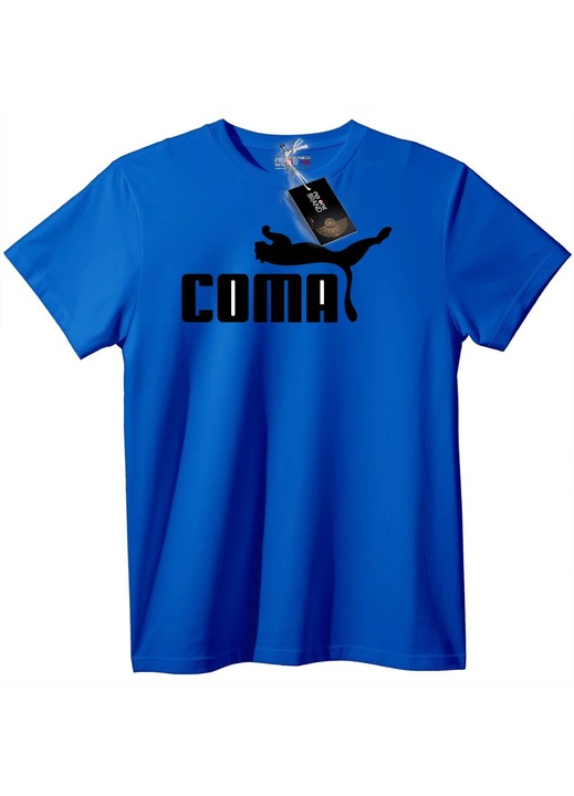 Tricou COMA cu logo Puma, Albastru