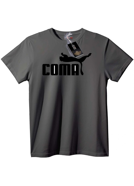Tricou COMA cu logo Puma, Gri