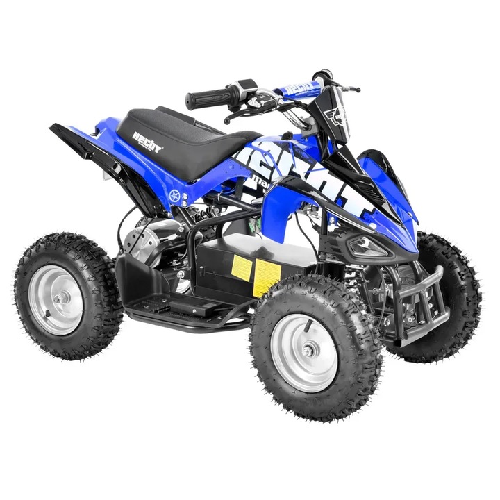 ATV electric pentru copii Hecht 54100, putere 1000 W, baterie 36V/12Ah, viteza max. 25 km/h, autonomie 18 km, culoare albastru