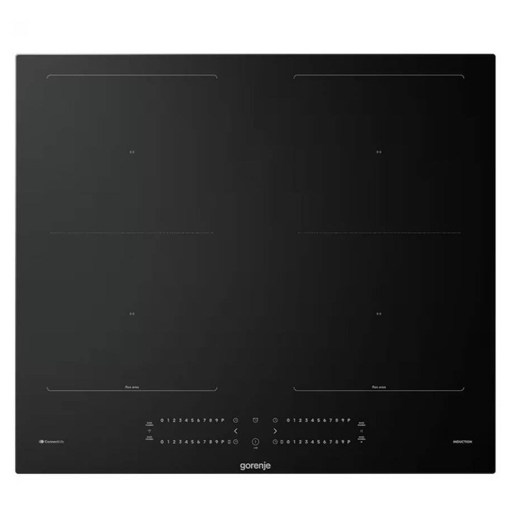 Plita cu inductie portabila, Un singur ochi, 3500 W, 10 trepte, 80–300 °C, Temporizator 0–3 h, IPX4, Stecher UE, Negru