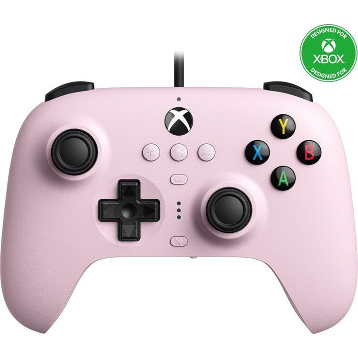 Controler 8Bitdo Ultimate Wired Pastel Pink pentru Xbox Series X/S, Xbox One, Windows PC, 3m