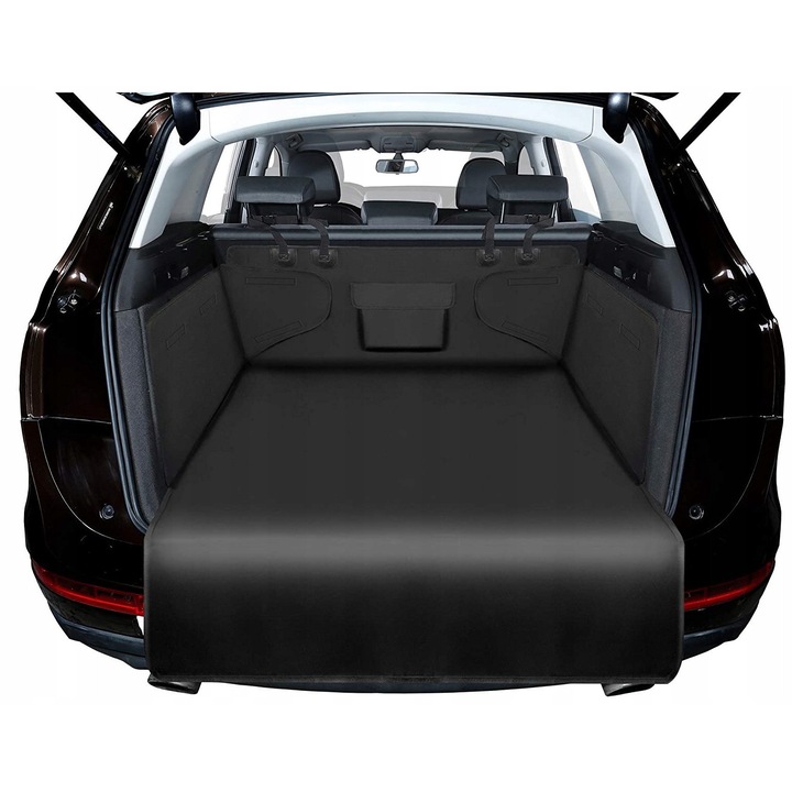 Husa auto pentru caini, impermeabila, antiderapanta, neagra, 105x185cm