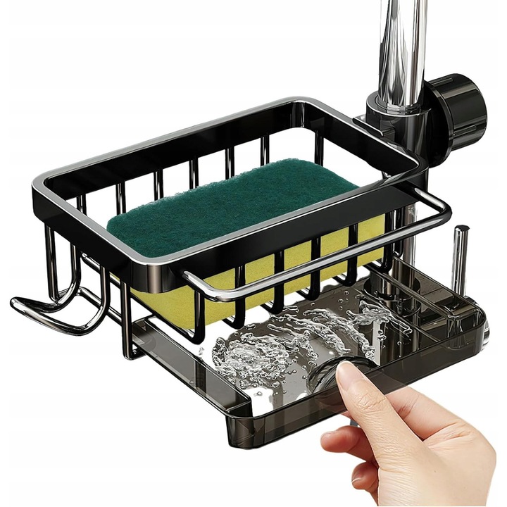 Organizator de chiuveta, HENGBIRD, 3 in 1, inox