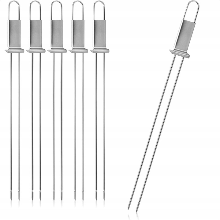 Set 6 frigarui din otel inoxidabil 32,5 cm, argintii