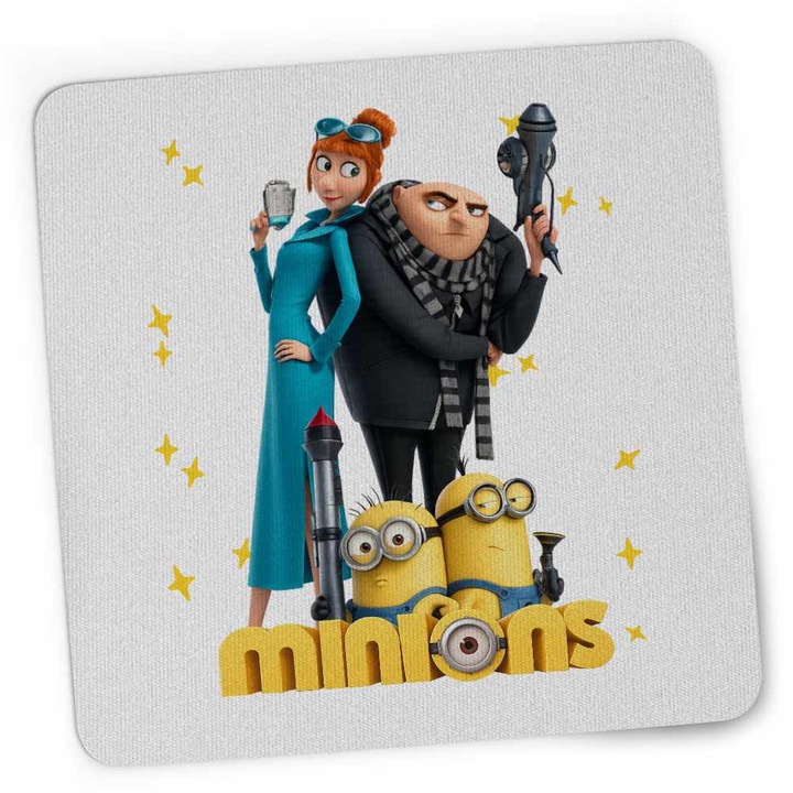 Mousepad Despicable Minions, gaming, alb, 21x19cm