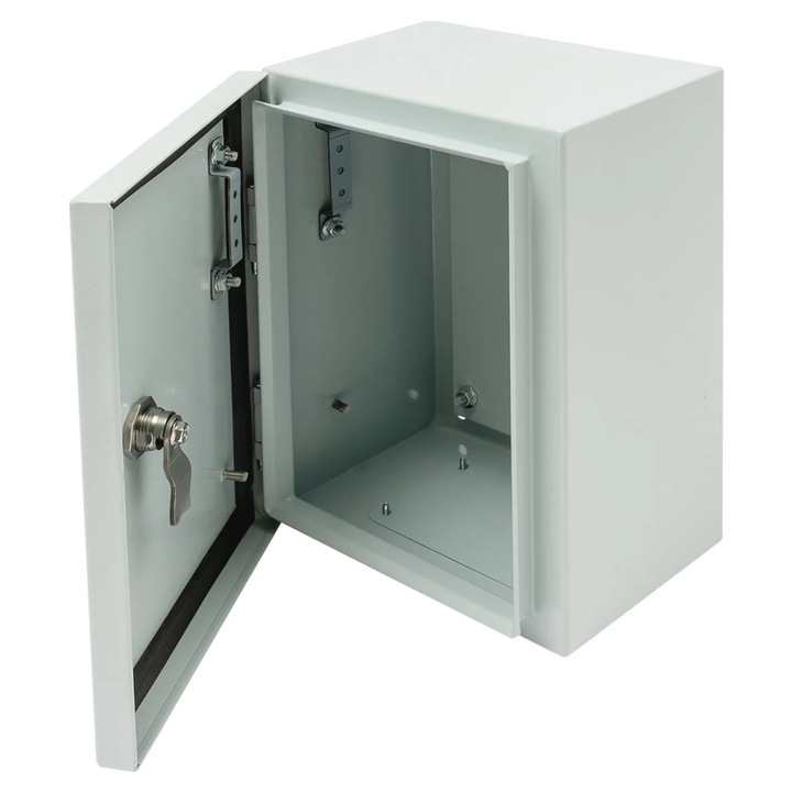 Cutie electrică de distribuție, inox 304, IP65, 20x15x30 cm, gri