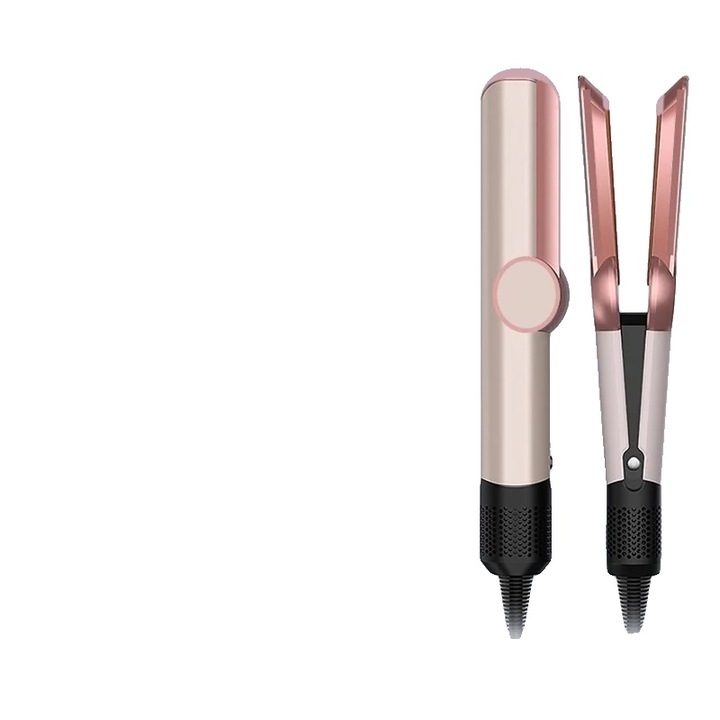 Perie de par electrica, 2 in 1, uscare rapida, roz, dimensiuni compacte