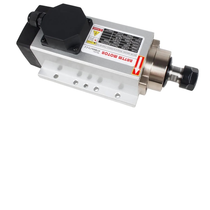 Motor, 2.2 kW, racire cu aer, 220V, 10-24000 rpm, 0.01 mm