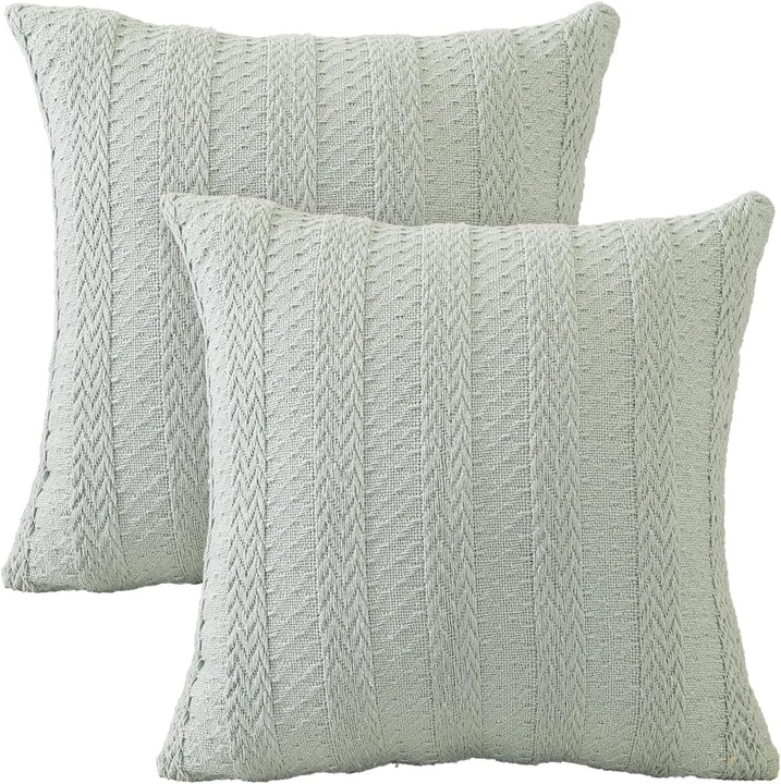 Set 2 fete de perna decorative Artoid Mode, 45x45cm, poliester, verde deschis