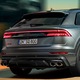 Audi SQ8 csomagtartó hátsó embléma, matt fekete, 12x3cm