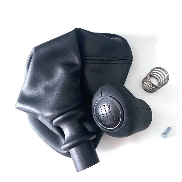 Nucă schimbător viteze cu burduf din eco piele pentru Mercedes-Benz Vito W639, 6 viteze, negru