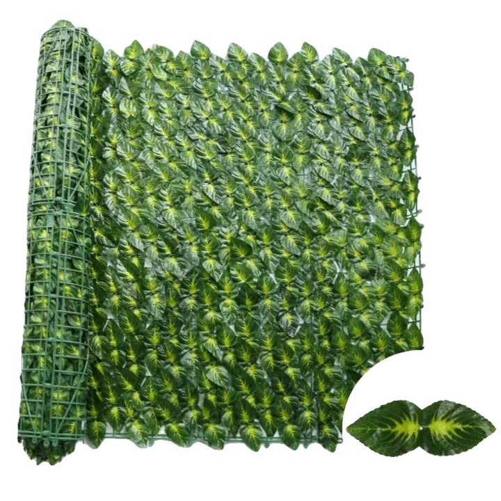 Planta artificiala, 100x300cm, verde perilla, set de decorare pentru exterior