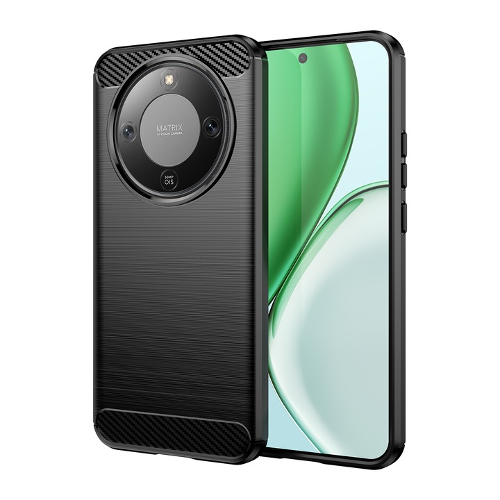 Husă telefon Honor Magic 8 Lite, TPU, neagră, protectie anti-amprente, design subțire