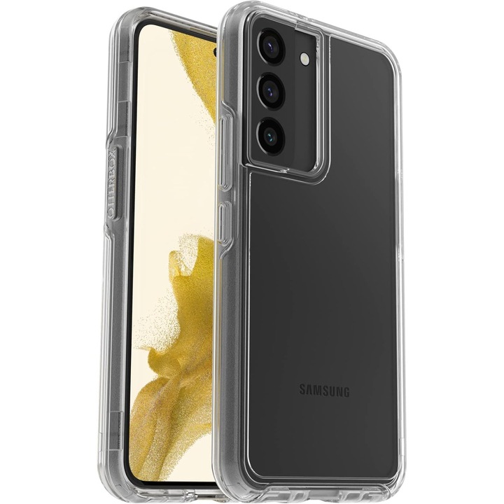 Husă OtterBox Symmetry Series pentru Samsung Galaxy S22 5G, transparentă, subțire, rezistentă la șocuri