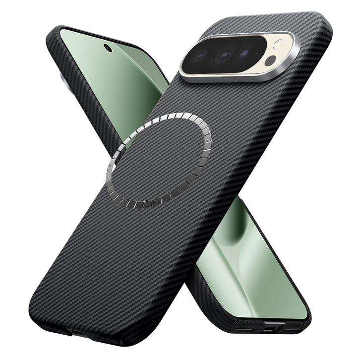 Husă pentru Google Pixel 10 / Pixel 10 Pro, Aiyando, Aramid Fiber, ultra-subțire, negru