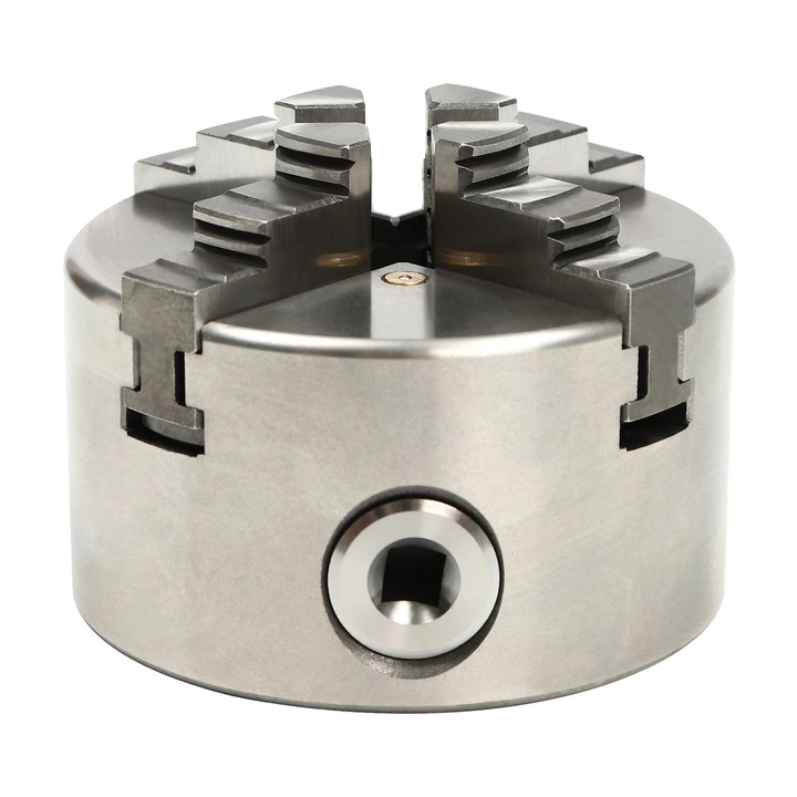 Mandrina pentru strung, 4-suruburi auto-centrante, precizie inalta, argintiu, 1.18-3.54 inches