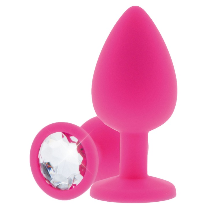 Plug anal ToyJoy Diamond Booty Jewel, 3,5 cm, roz, 8 cm