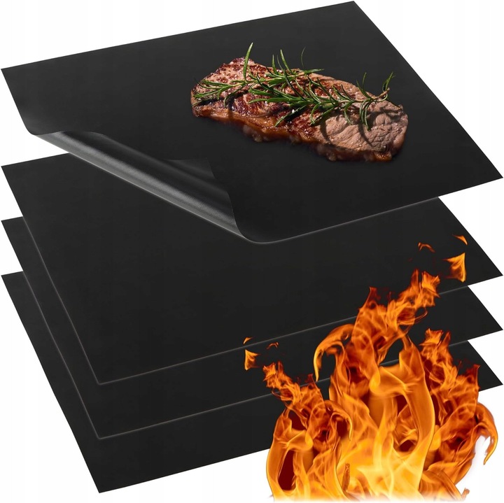 Set 4 mata de gratar, 32x42cm, teflon, antiaderent, rezistent la caldura