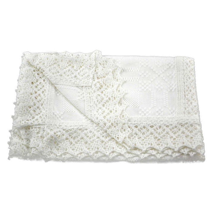 Fata de masa traditionala din bumbac 90x45 CM Alb
