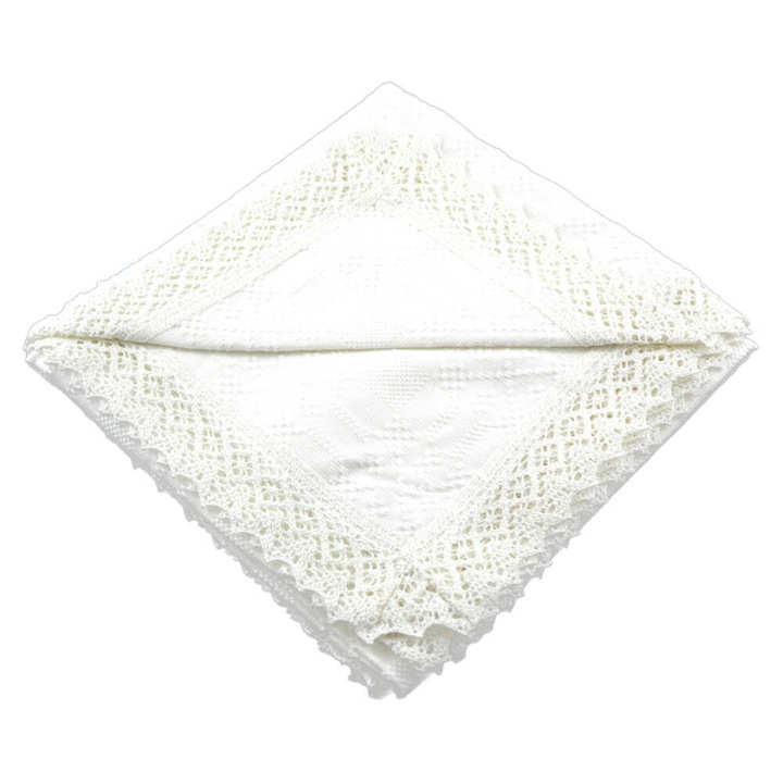 Fata de masa traditionala din bumbac 100x100 CM Alb