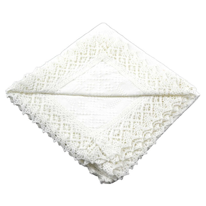 Fata de masa traditionala din bumbac 75x75 CM Alb