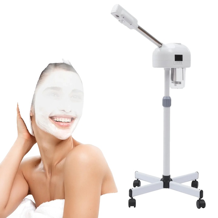 Aparat facial de aburi, hidratare profunda, alb