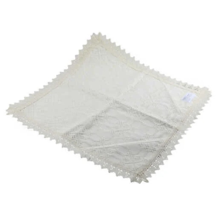 Fata de masa traditionala din bumbac 40x40 CM Crem