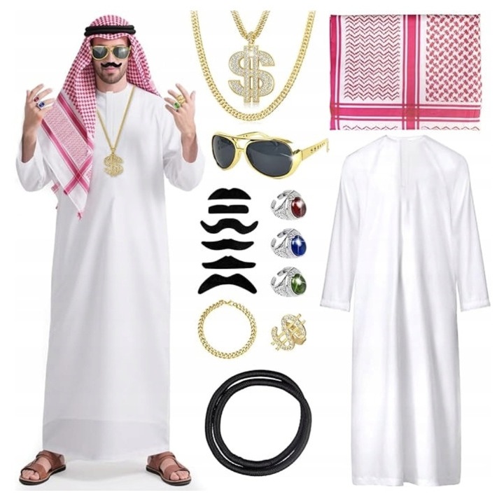 Costum de Halloween, Inny, costum arab, accesorii, barbati
