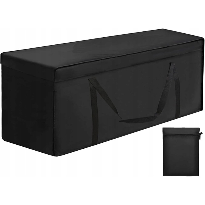 Geanta de depozitare pentru perne de gradina, negru, 175x50x70cm