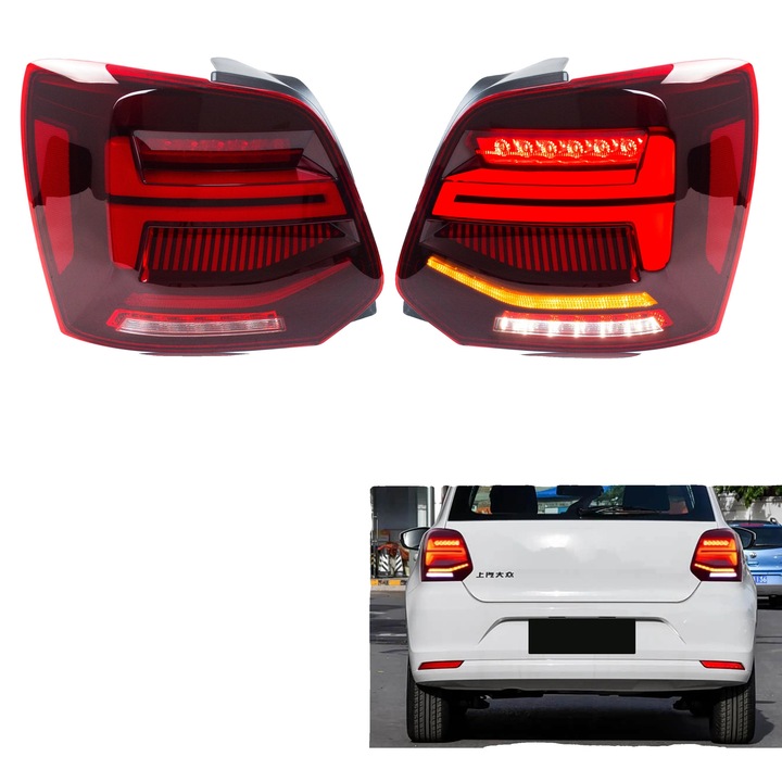 Lampi spate LED, 35W, 12V, 3400LM, semnalizare secventiala, set pentru Polo 5 MK5 6R 6C (2009-2017)