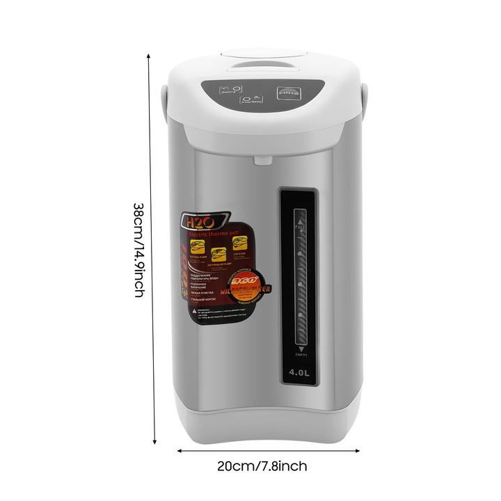 Fierbator electric Graef 1L, otel inoxidabil, alb, compact