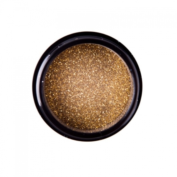 Praf metalic pentru unghii, Nails Company, Mermaid Chrome nr. 1, nuante de auriu, 3g