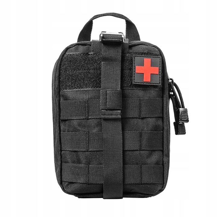 Rucsac EDC, torba medicala tactica, sistem MOLLE, multifunctionala, negru