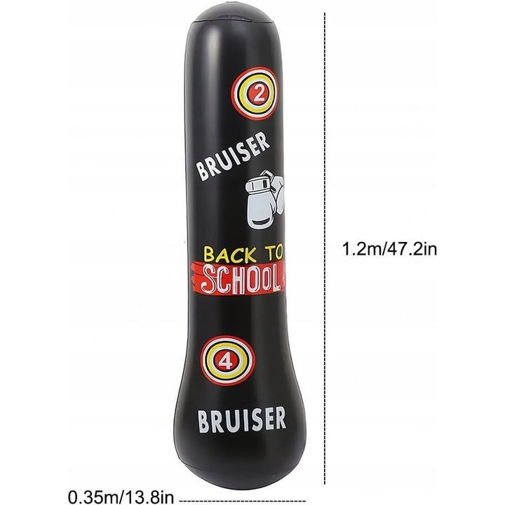 Sac de box pentru copii, gonflabil, multicolor