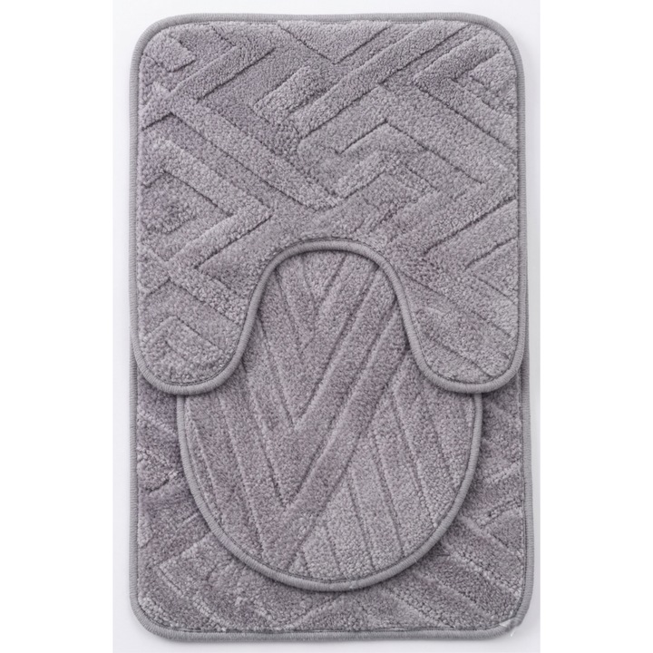 Set 3 covorase de baie anti-alunecare Grunberg, Dimensiuni 49x79 cm, CB015
