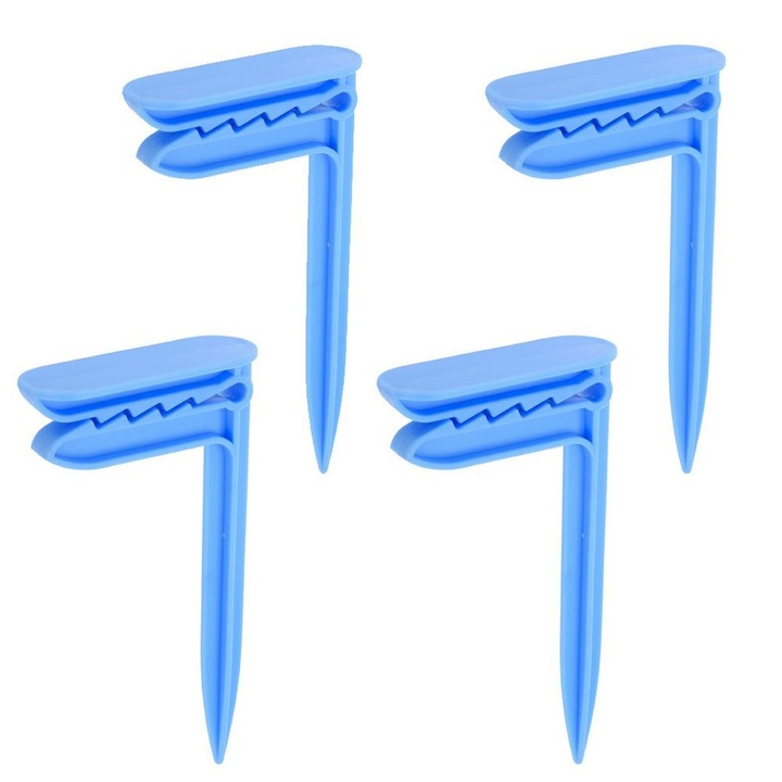 Set 4 clips pentru fixarea prosoapelor de plaja, Artemis, 15,5x7cm, multicolor