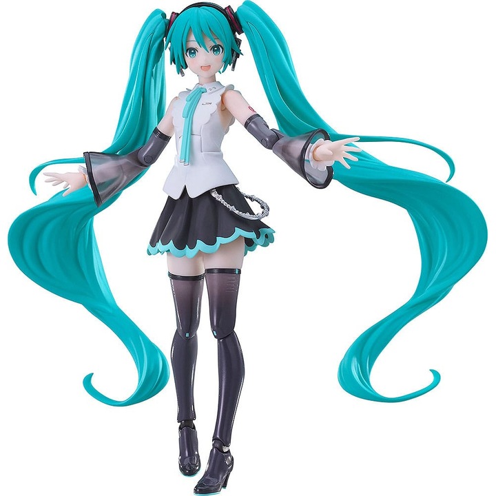 Figurina Hatsune Miku NT, 14 cm, set cu 2 fete interschimbabile, multicolor