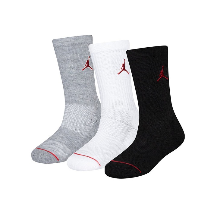 Комплект от 3 чифта чорапи Nike Jordan Jumpman High K UJ0010-042, момчета, многоцветни, 27-35 EU