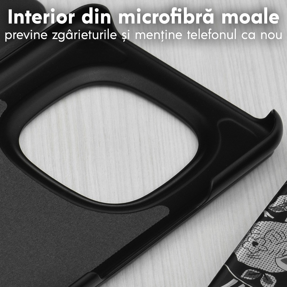 Husa pentru Xiaomi Redmi Note 15 5G / Poco M8 Tip Carte, S-View, Functie de Stand, Calitate Premium, Antisoc, Protectie Sporita, Negru