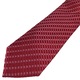 Елегантна, класическа мъжка вратовръзка, червена с дискретен десен
