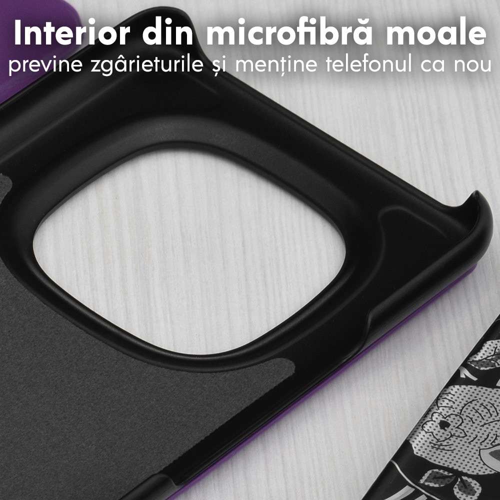 Husa pentru Xiaomi Redmi Note 15 Pro 5G Tip Carte, S-View, Functie de Stand, Calitate Premium, Antisoc, Protectie Sporita, Mov