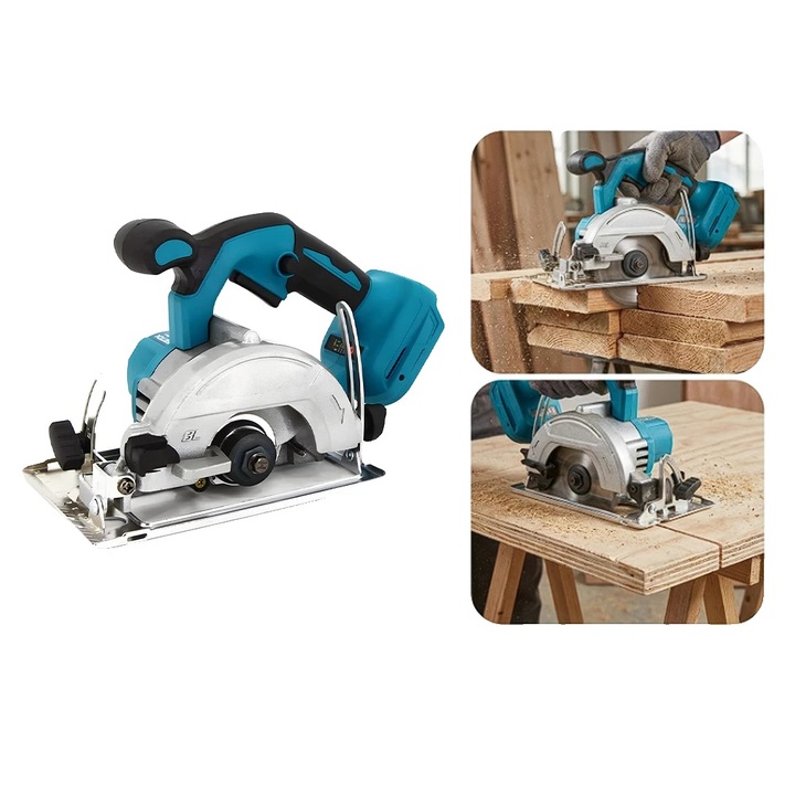 Fierastrau circular, 125mm, adancime taiere 45mm, unghi de inclinare ajustabil 0-45, design usor, maner din cauciuc moale