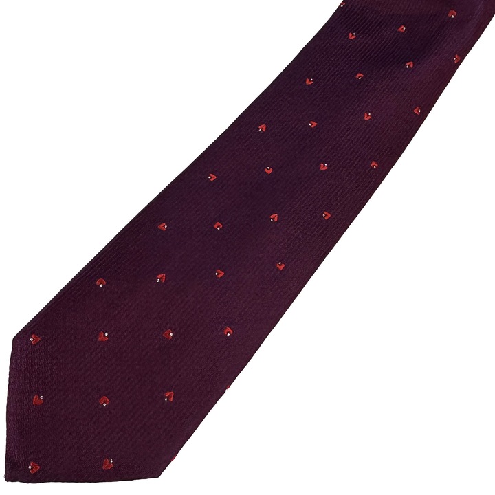 Елегантна, класическа мъжка вратовръзка в бордо с десен