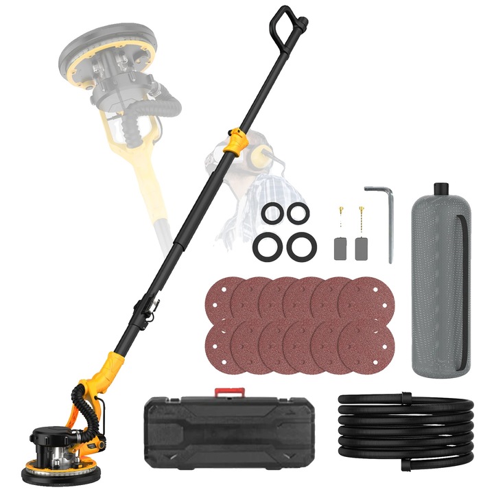 Slefuitoare electrica, 1390W, 6 viteze, 220mm, cablu 4.2m, tub colectare praf 2m