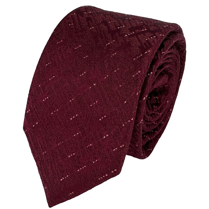 Cravata barbateasca eleganta, clasica, bordo, lucioasa, la moda
