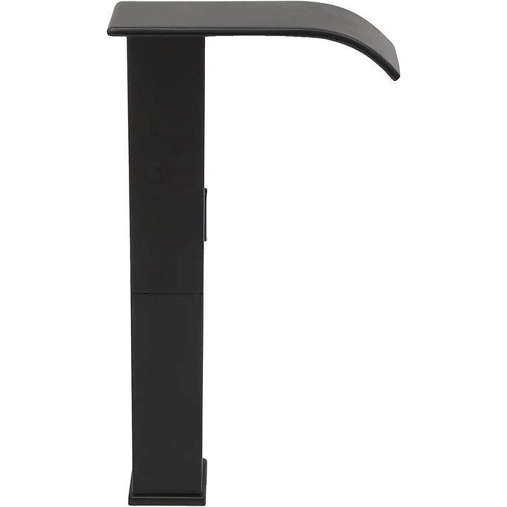 Sanitáris csaptelep, automatizálás, rozsdamentes acél konstrukció, fekete, munkalapra szerelhető