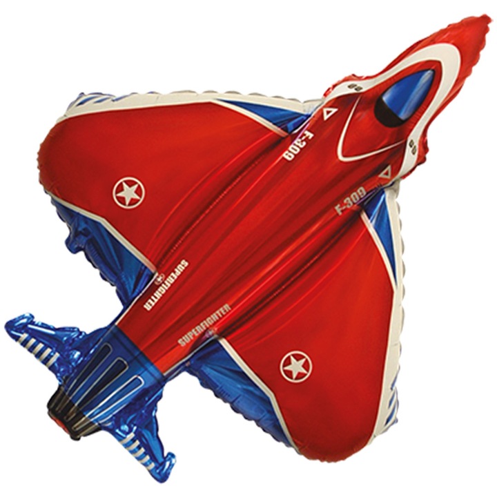 Balon folie figurina, avion Superfighter, 99x96 cm, ambalat